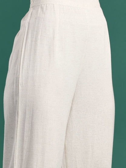 Dhiyona IE Floral Embroidered Thread Work Kurti with Trousers