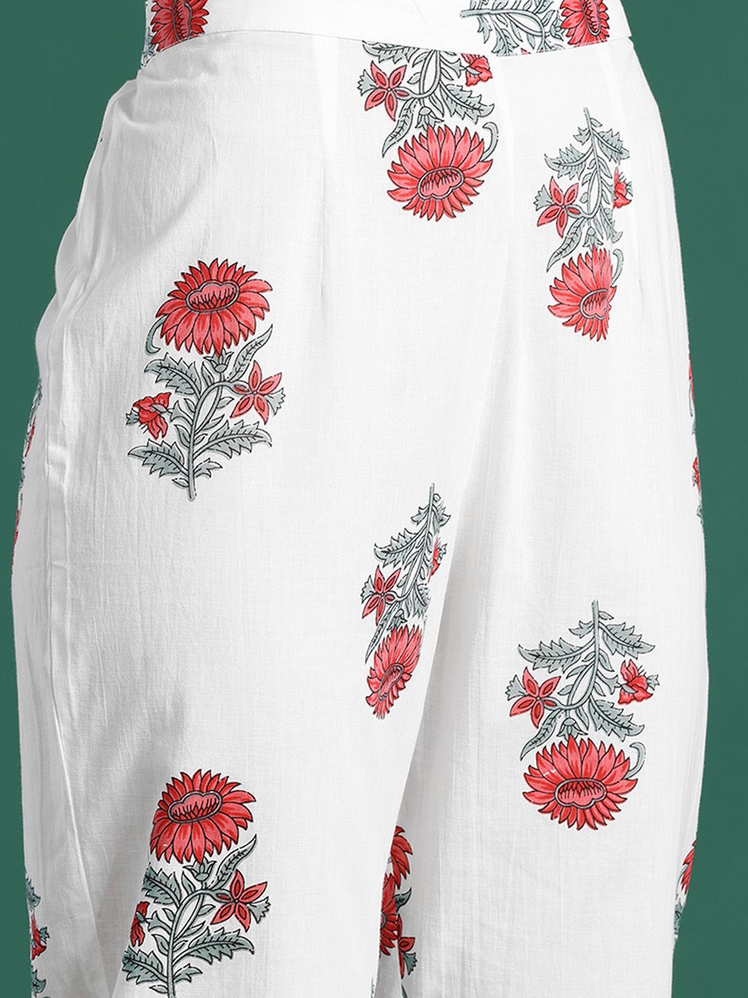 Paisley Printed Pure Cotton Kurta with Trousers