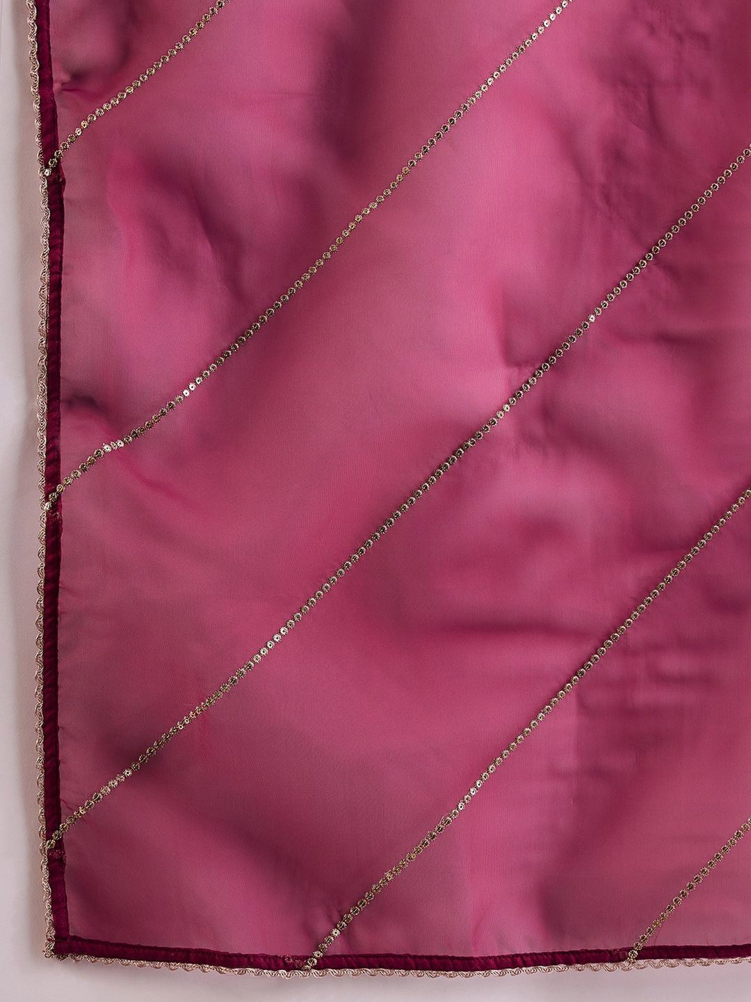 Women Floral Embroidered Pleated Thread Work Liva Kurta with Palazzos & With Dupatta