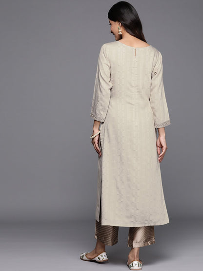 Dhiyona LB Women's Woven Design Pastels Dobby Kurta