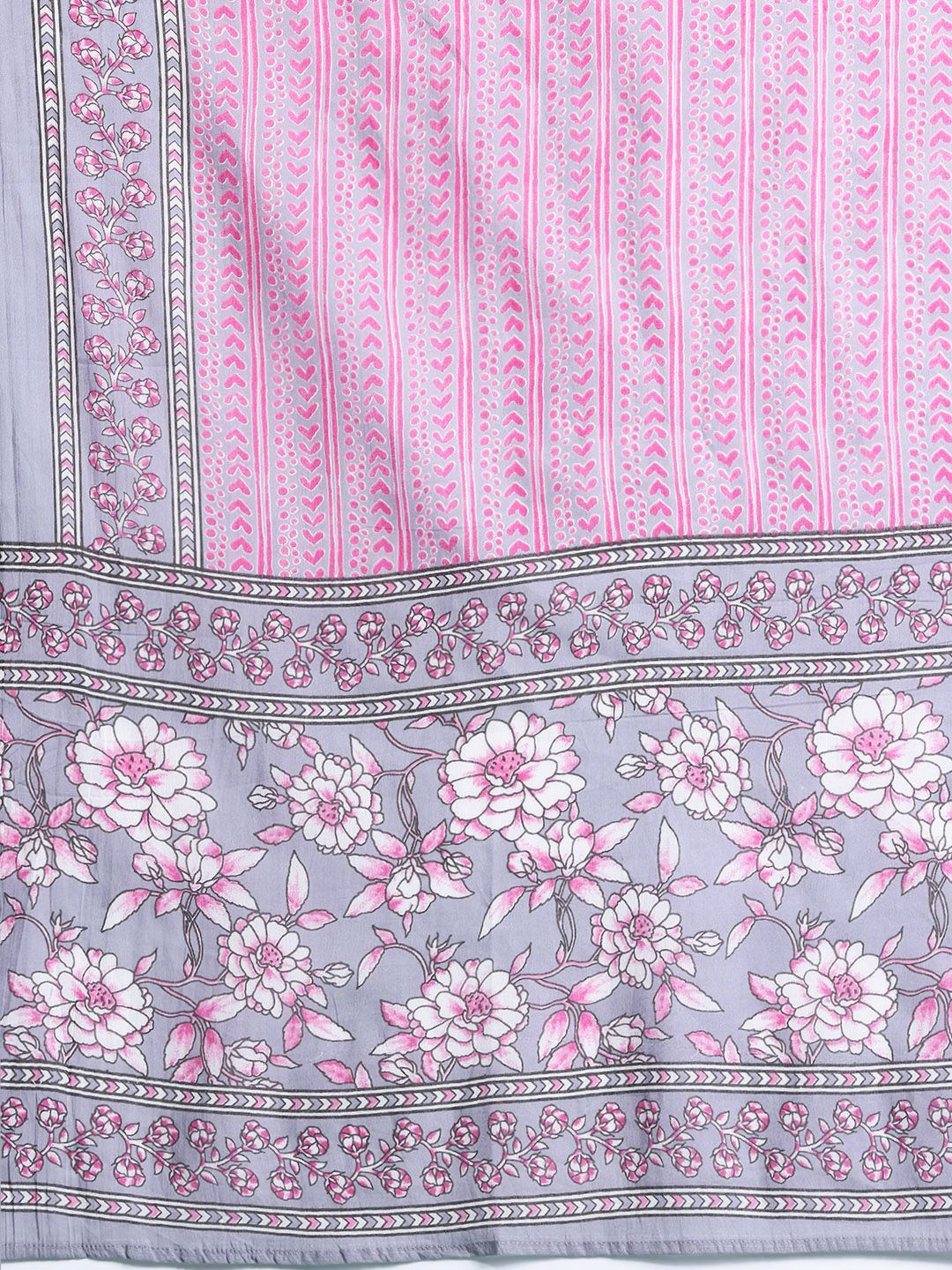 Dhiyona IE Floral Printed Pure Cotton Kurta with Trousers & Dupatta
