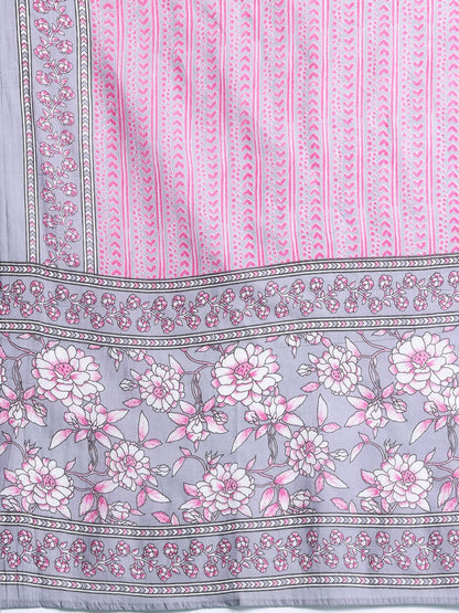 Dhiyona IE Floral Printed Pure Cotton Kurta with Trousers & Dupatta