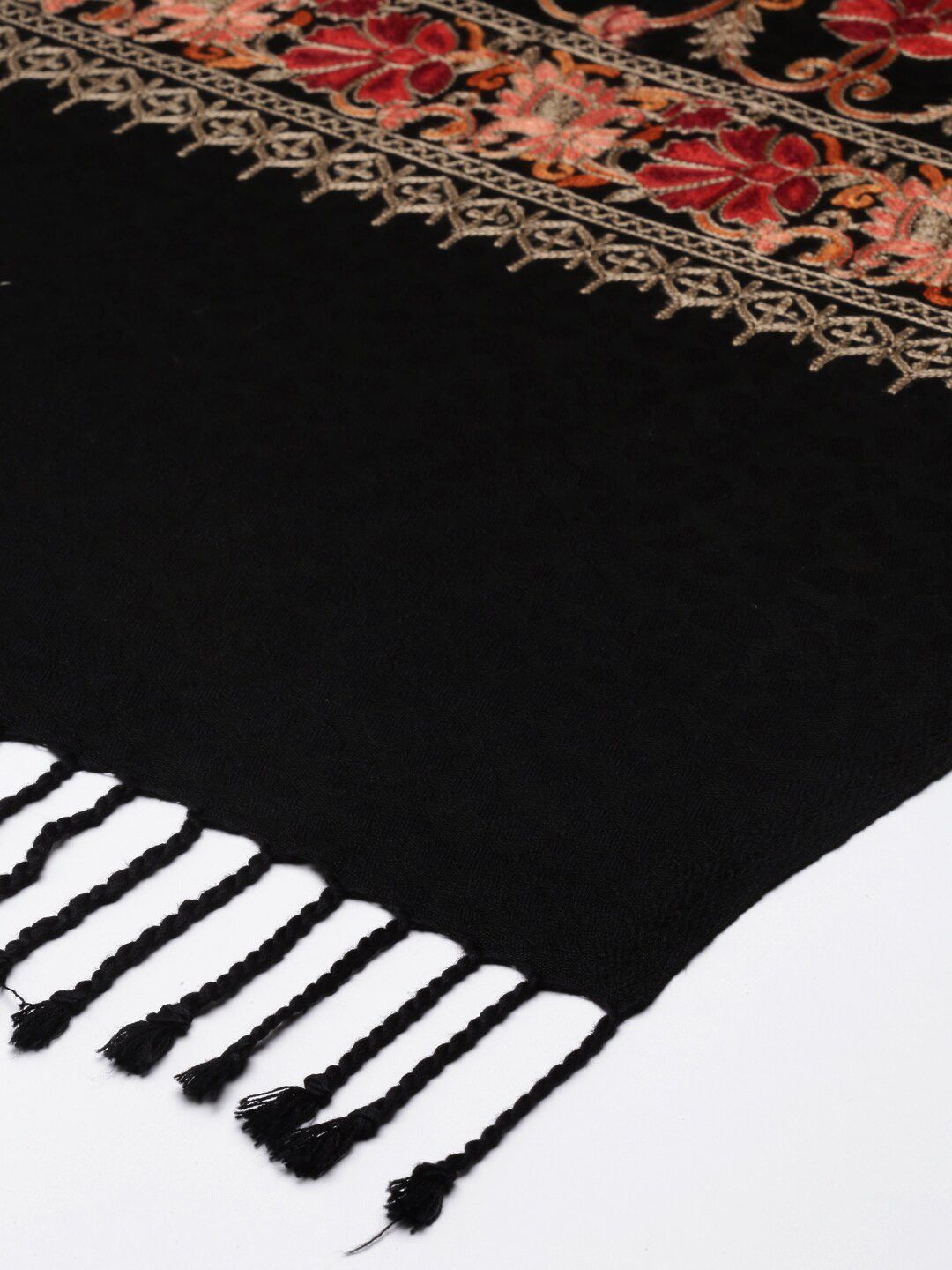 Dhiyona PA Women Black Embroidered Shawl