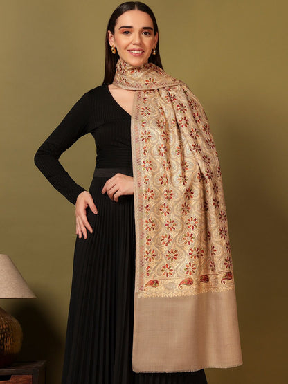 Dhiyona PA Kashish Floral Embroidered Woolen Shawl