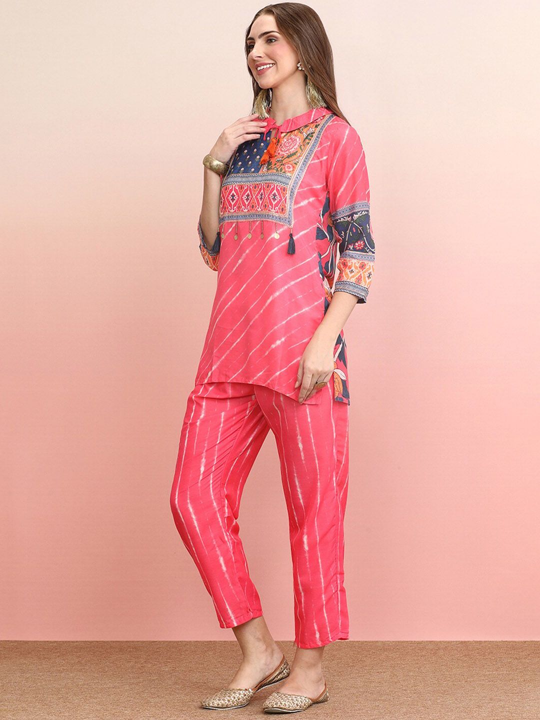 Dhiyona IE Floral Embroidered Top and Trousers