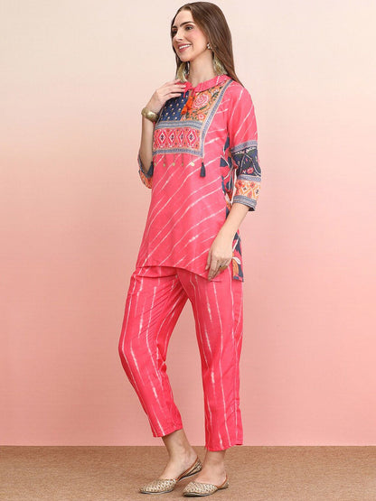 Dhiyona IE Floral Embroidered Top and Trousers