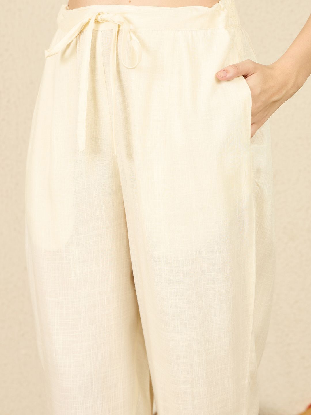 Floral Embroidered Notch Neck Straight Kurta with Trousers & Dupatta