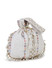 Dhiyona NR Off White & Purple Embellished Tasselled Potli Clutch