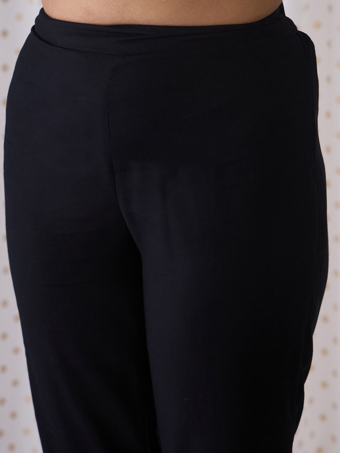 Ethnic Embroidered Round Neck Straight Kurta with Trousers & Dupatta