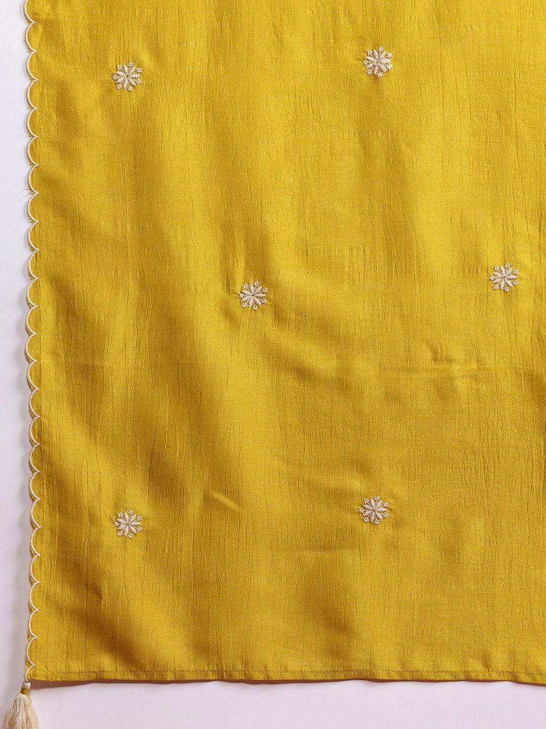 Dhiyona IE Floral Embroidered Sequinned Kurta With Trousers & Dupatta
