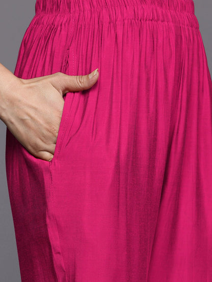 Dhiyona VA Women's Ethnic Motifs Zardozi Embroidered Kurta Trousers, and Dupatta