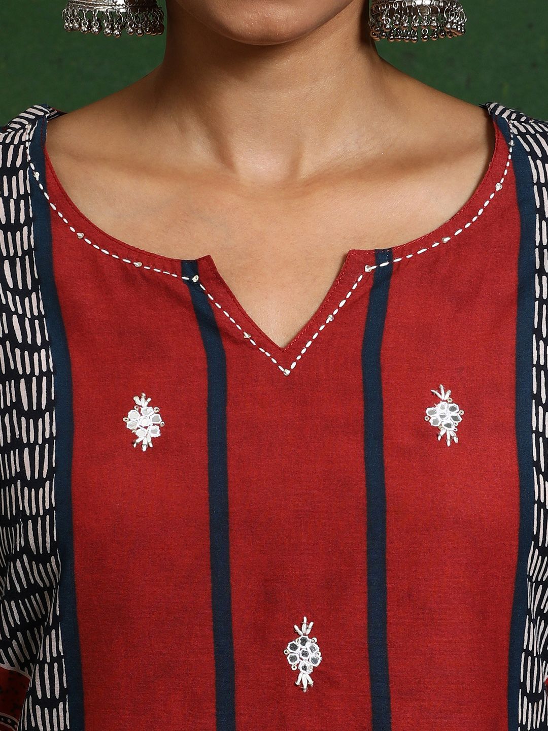 Dhiyona VA Women's Printed Regular Pure Cotton Kurta with Trousers & With Dupatta