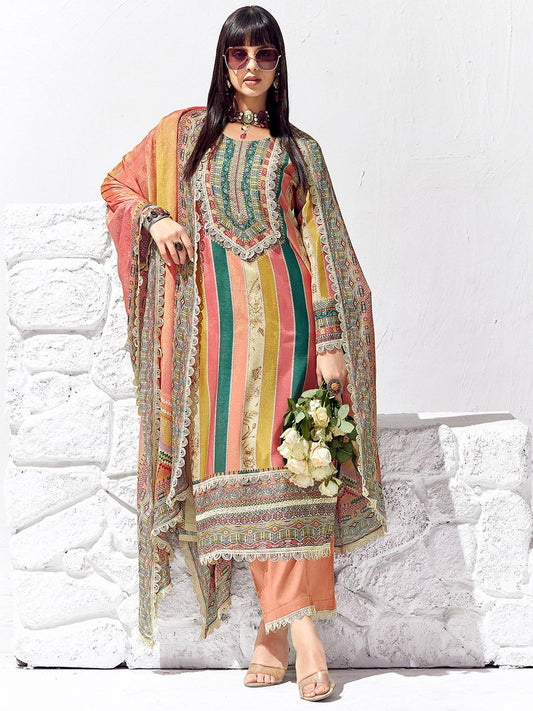 Women Ethnic Motifs Printed Regular Kurta Trousers With Dupatta