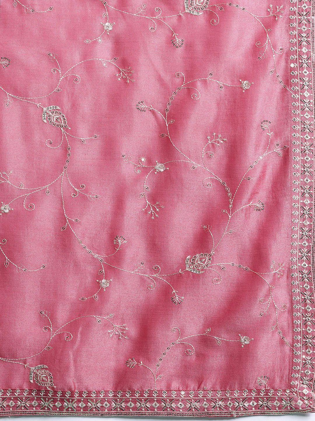 Ethnic Motifs Embroidered Sequinned Kurta With Trousers & Dupatta