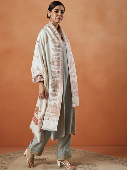 Dhiyona PA Pari Mahal Kaani Ethnic Motifs Woven Design Shawl