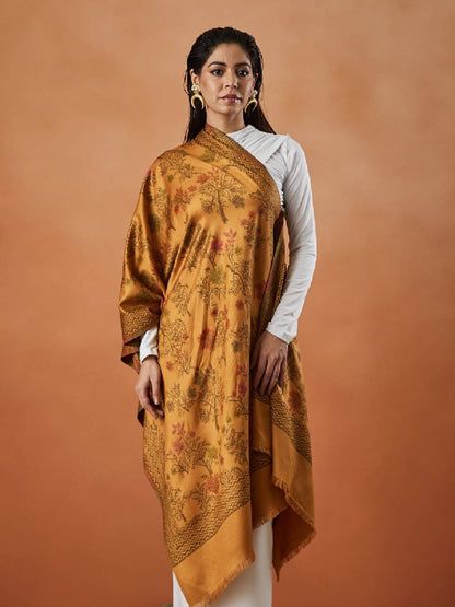 Dhiyona PA Shalimar Kaani Floral Woven Design Shawl
