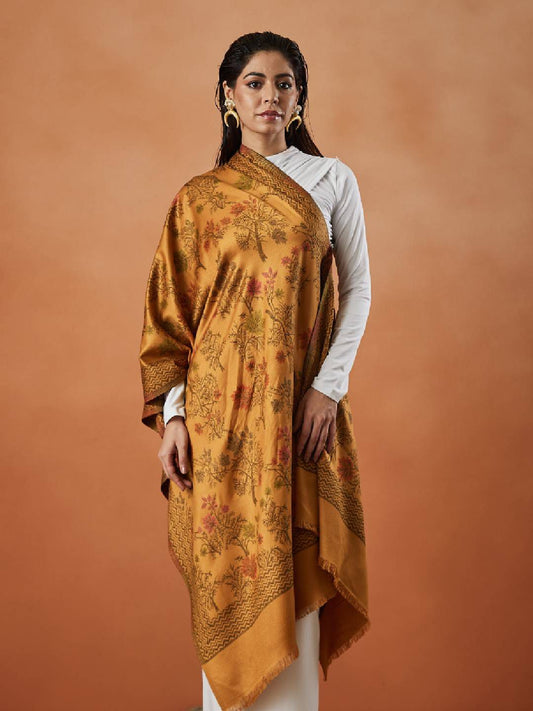 Dhiyona PA Shalimar Kaani Floral Woven Design Shawl