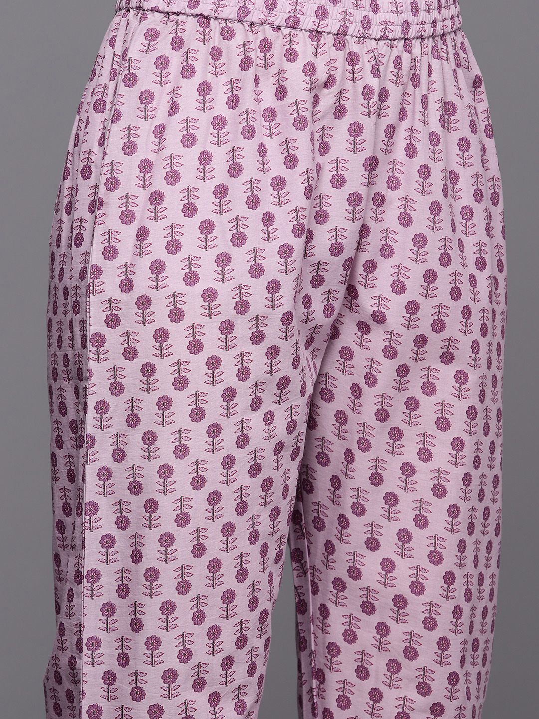 Dhiyona VA Women'sFloral Printed Gotta Patti Pure Cotton Kurta With Trousers & With Dupatta