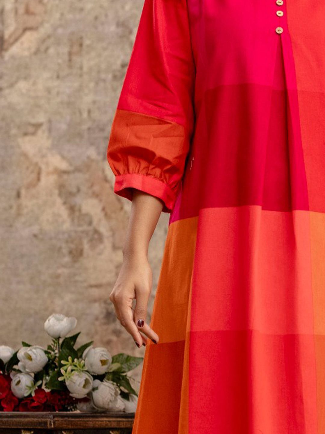 Dhiyona IE Embroidered Top With Palazzos Co-Ords