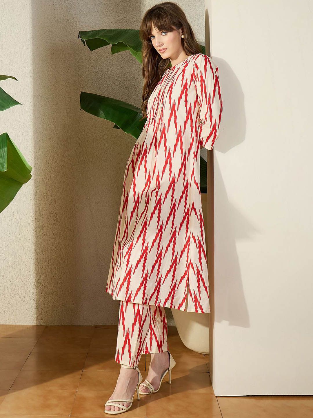Dhiyona IE Printed Pure Cotton Tunic With Trouser