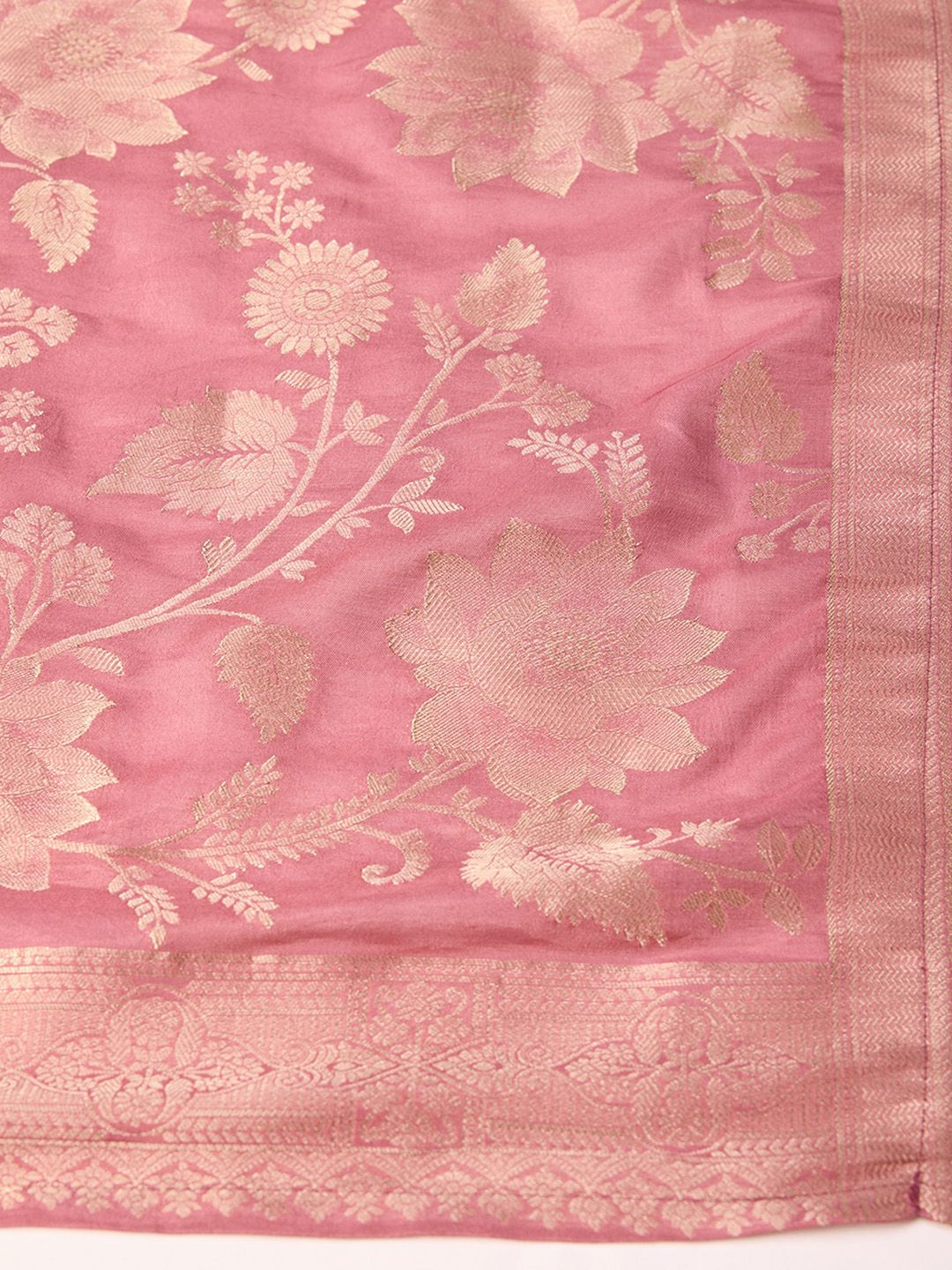 Dhiyona OD  Floral Yoke Design Regular Mirror Work Kurta & Trousers & Dupatta