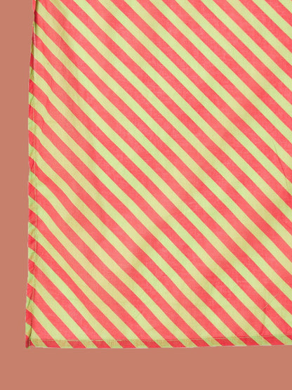 Floral Printed Empire Screen Technique Pure Cotton A-Line With Trousers & Dupatta