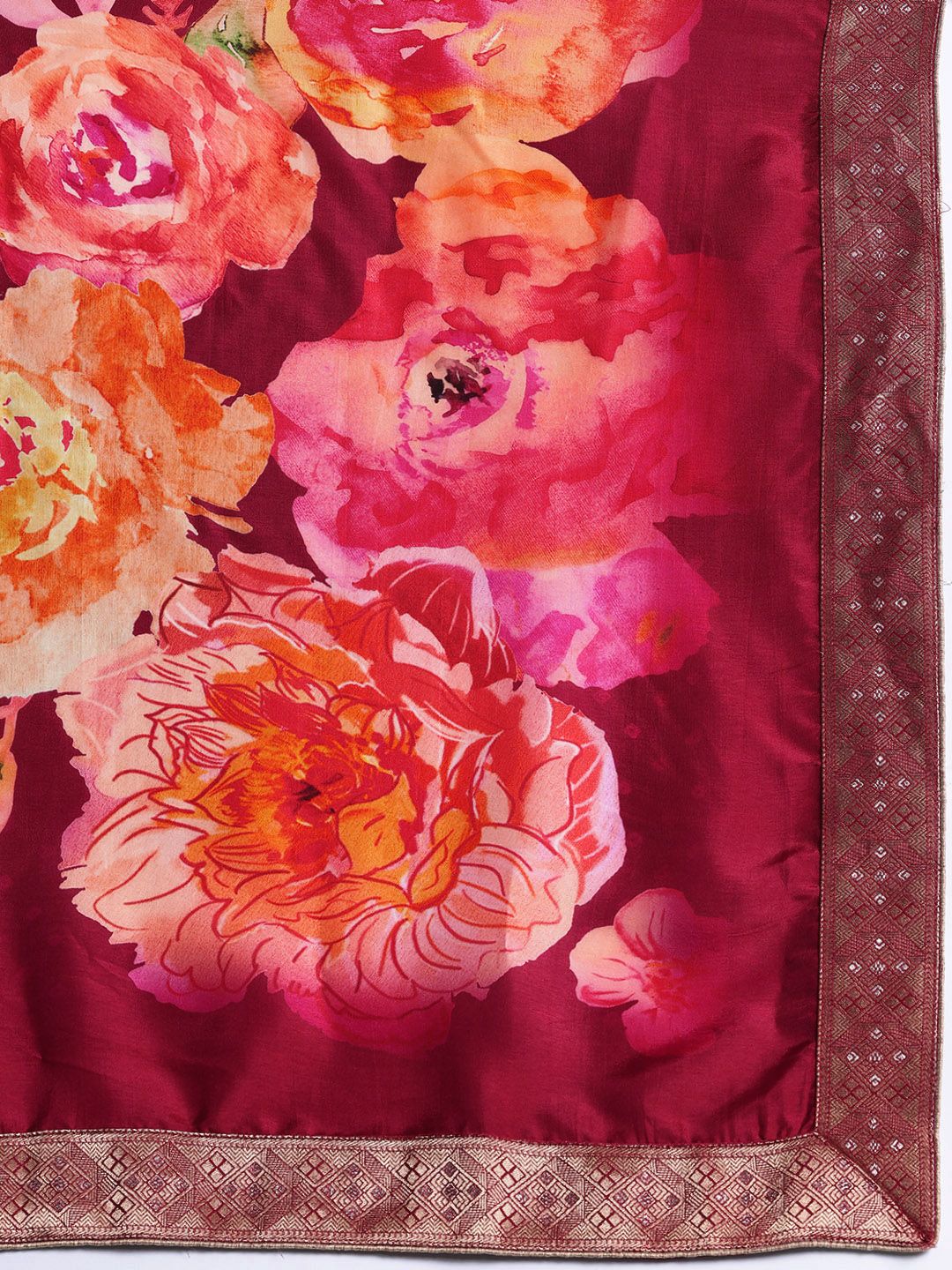 Ethnic Motifs Embroidered Sequinned Kurta with Trousers & With Dupatta