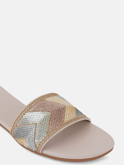 Dhiyona AK Embellished Open Toe Flats