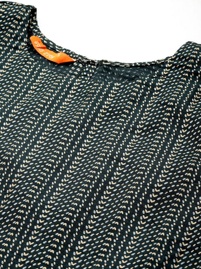 Dhiyona IE Women Printed Regular Kurta with Trousers