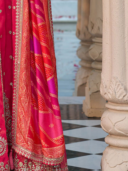 Ethnic Motifs Embroidered Sequinned Anarkali Kurta with Trouser & Dupatta