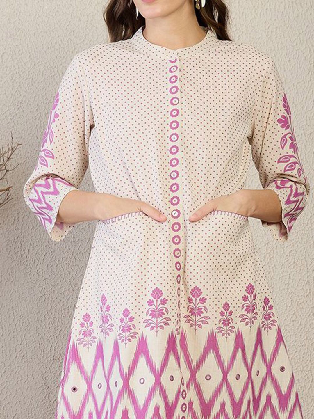 Dhiyona IE Printed Tunic With Trousers Co-Ords