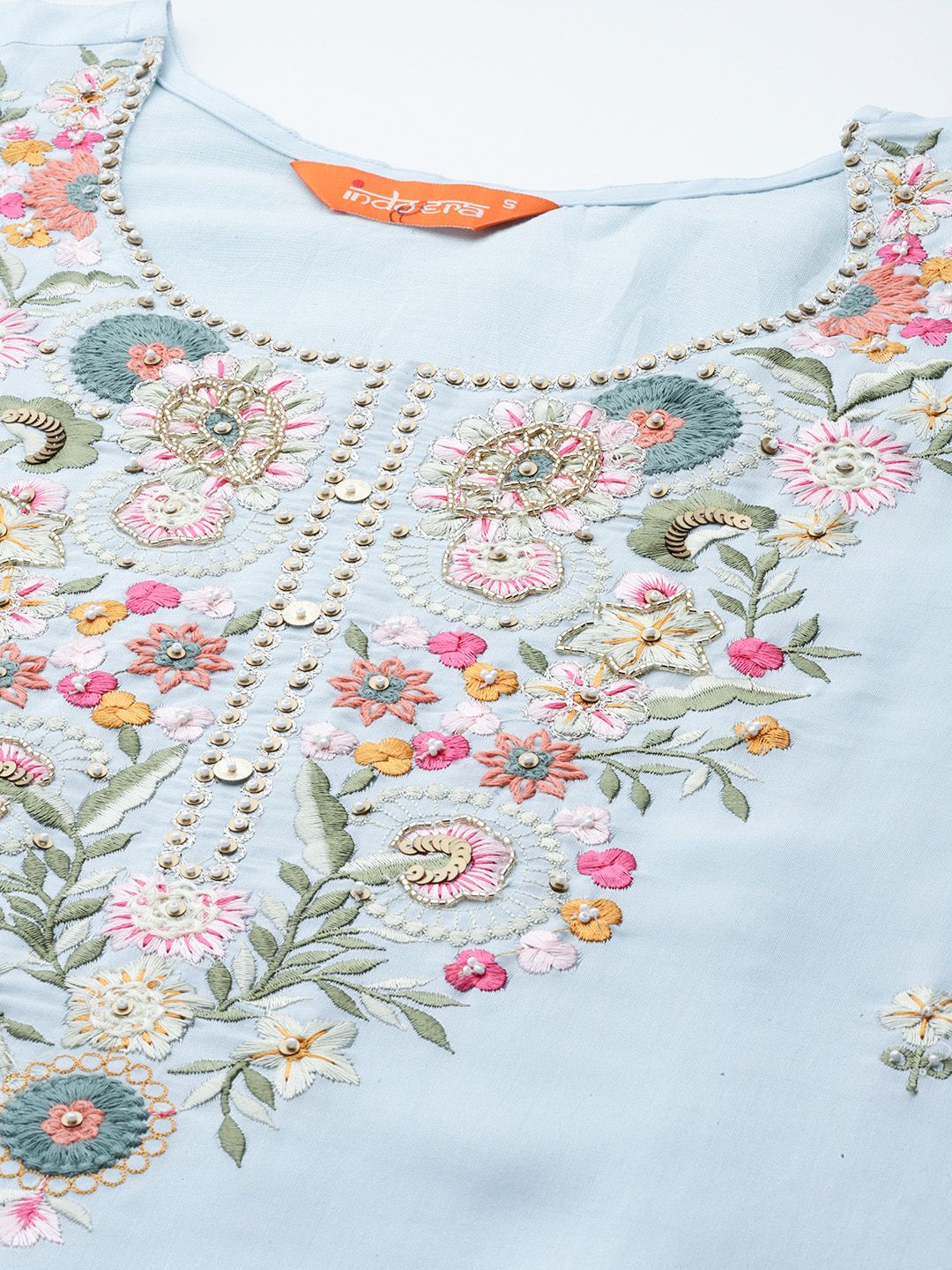 Ethnic Motifs Embroidered Thread Work Kurta with Trousers & With Dupatta