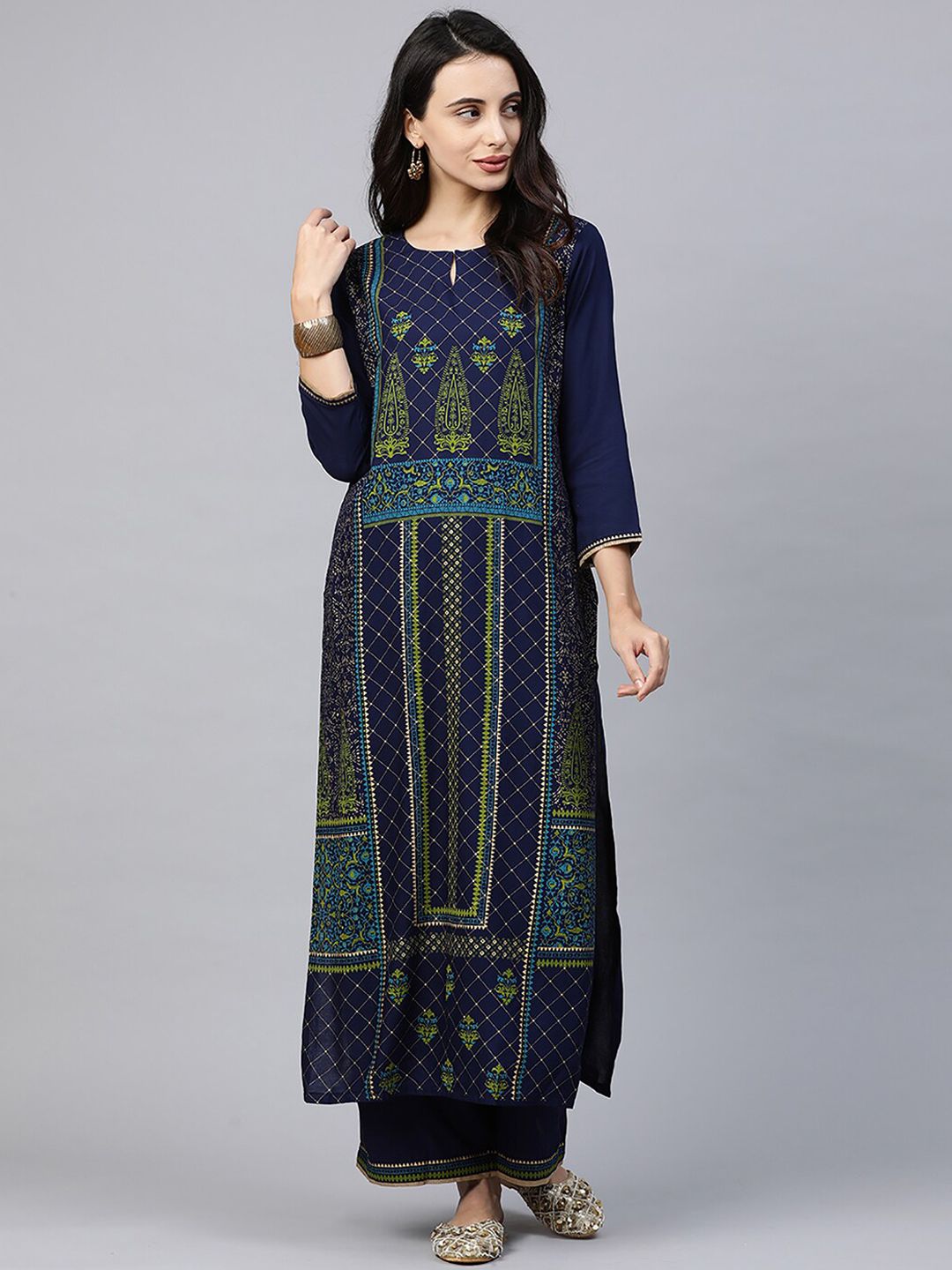 Dhiyona IE Pack Of 2 Ethnic Motifs Printed Kurta