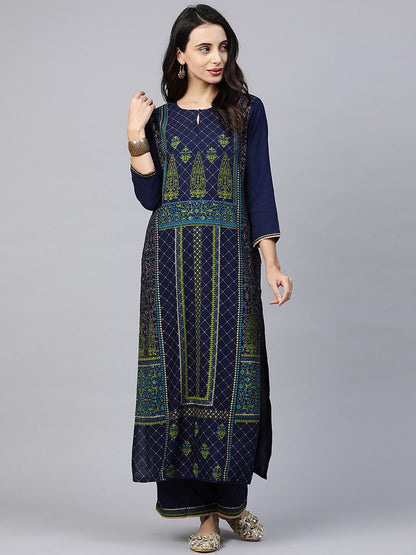 Dhiyona IE Pack Of 2 Ethnic Motifs Printed Kurta