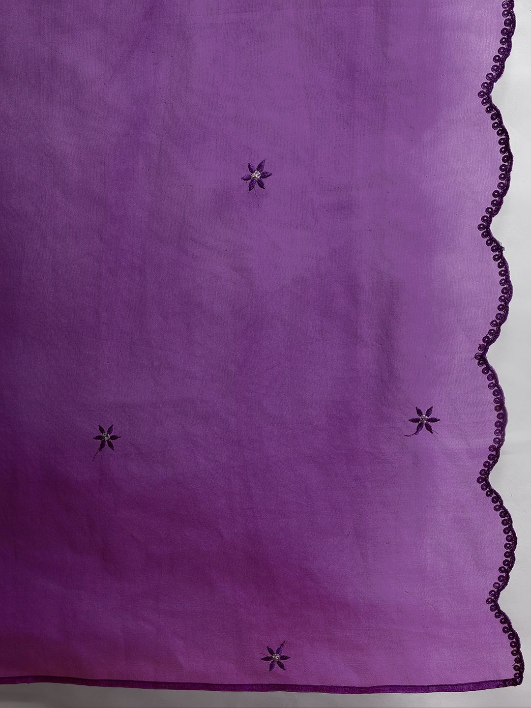 Ethnic Motifs Yoke Design Thread Work Kurta With Trousers & Dupatta