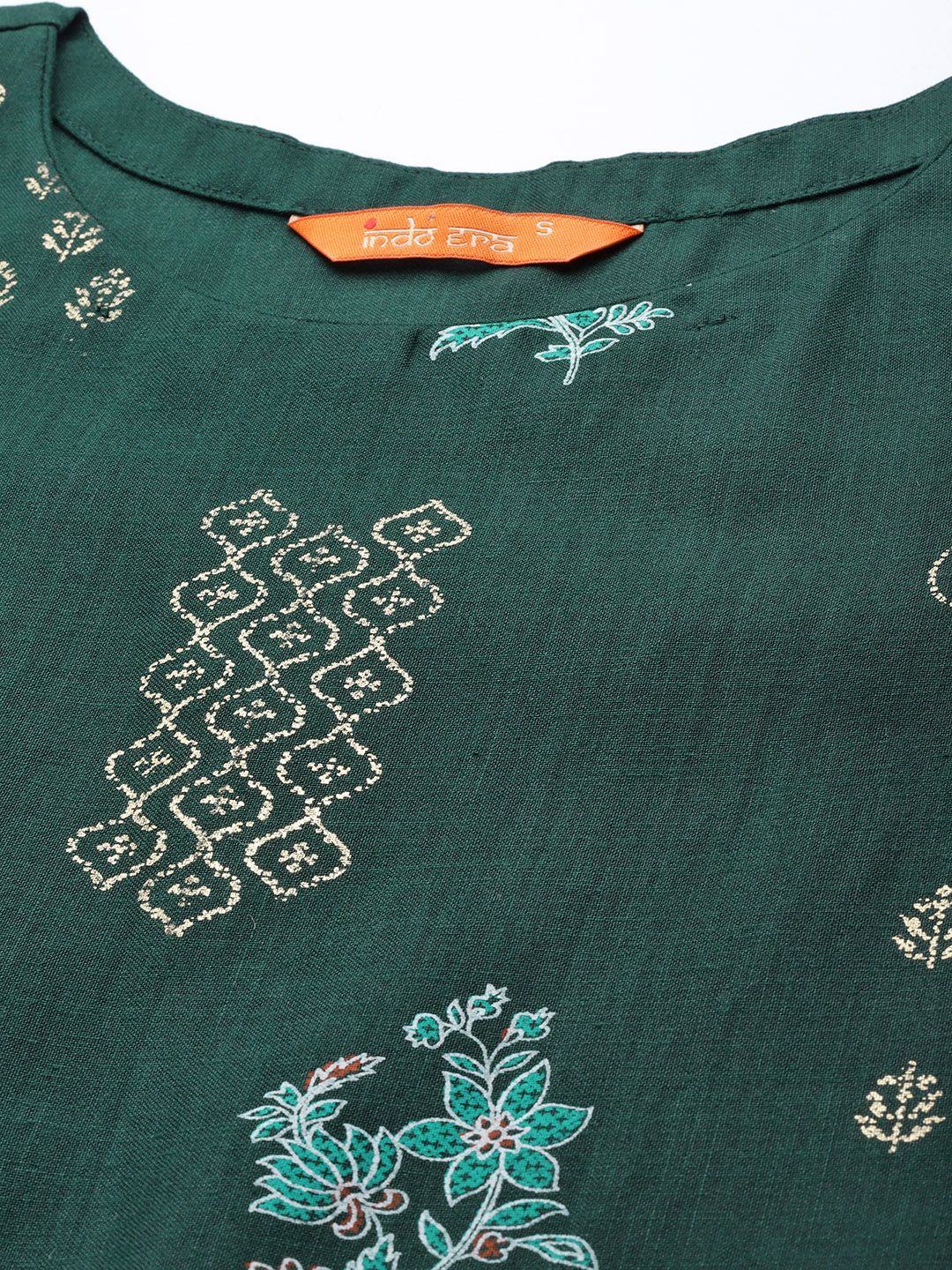 Women Green Ethnic Motifs Printed Kurta with Palazzos