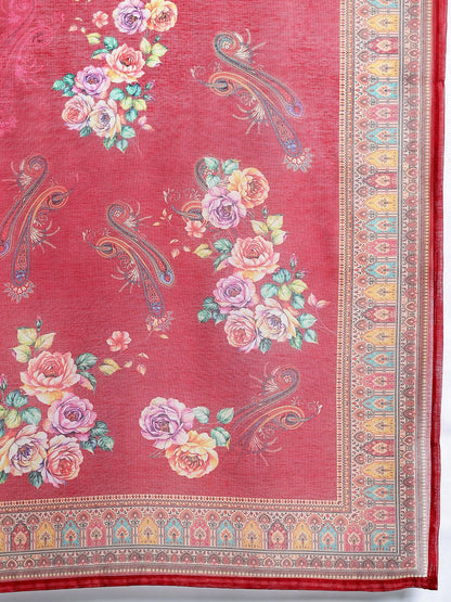 Dhiyona IE Ethnic Motifs Embroidered Regular Kurta with Trousers & Dupatta
