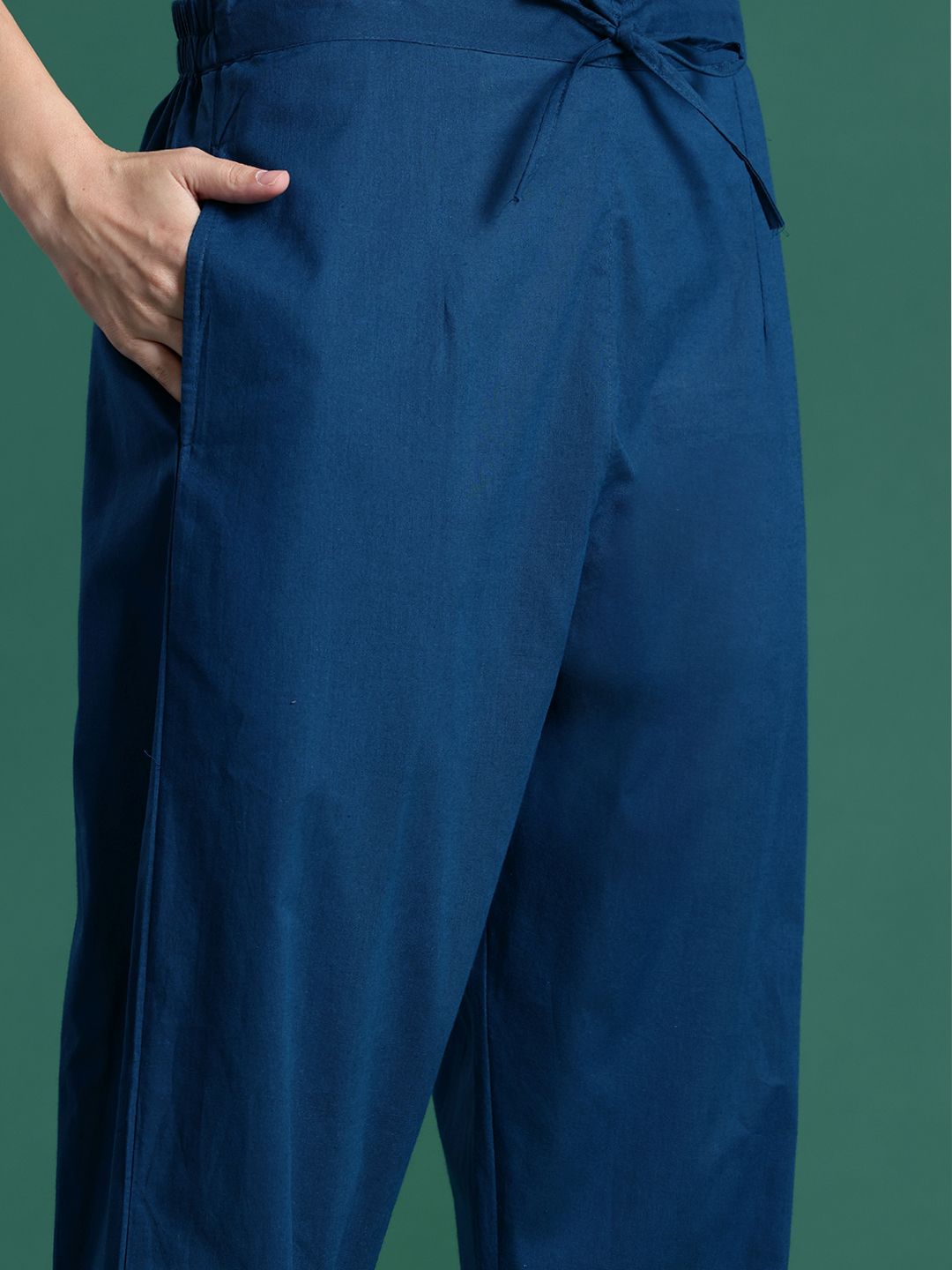 Dhiyona IE Floral Printed Pure Cotton Kurta With Trousers & Dupatta