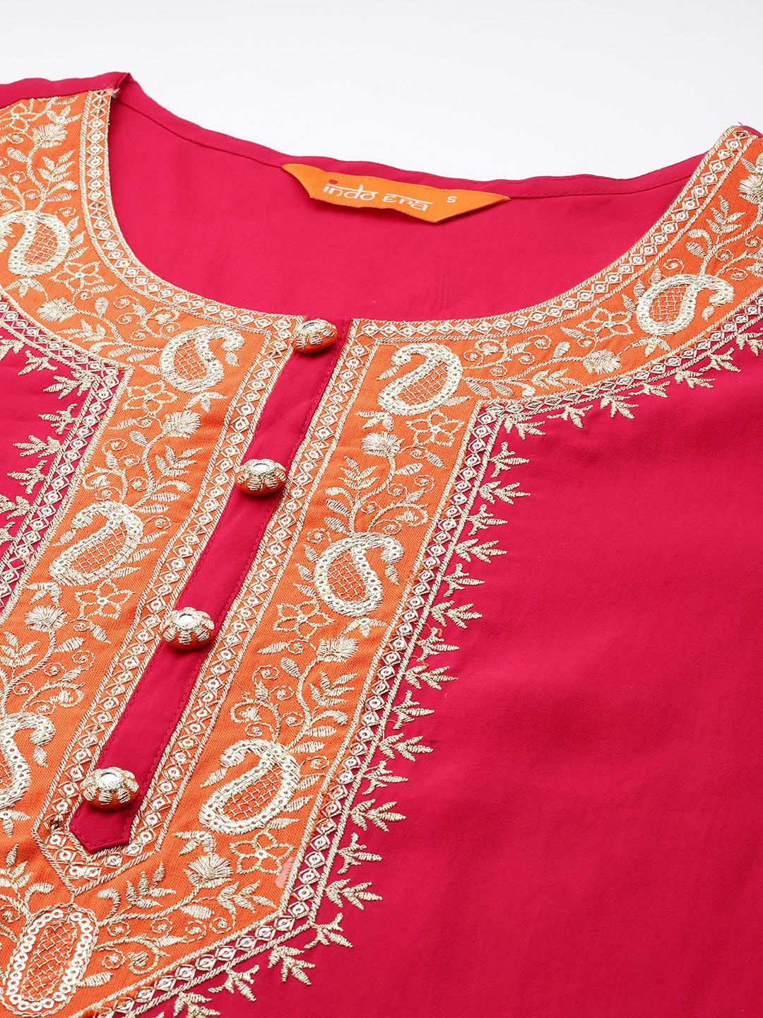 Ethnic Motifs Embroidered Zari Kurta with Trousers & With Dupatta