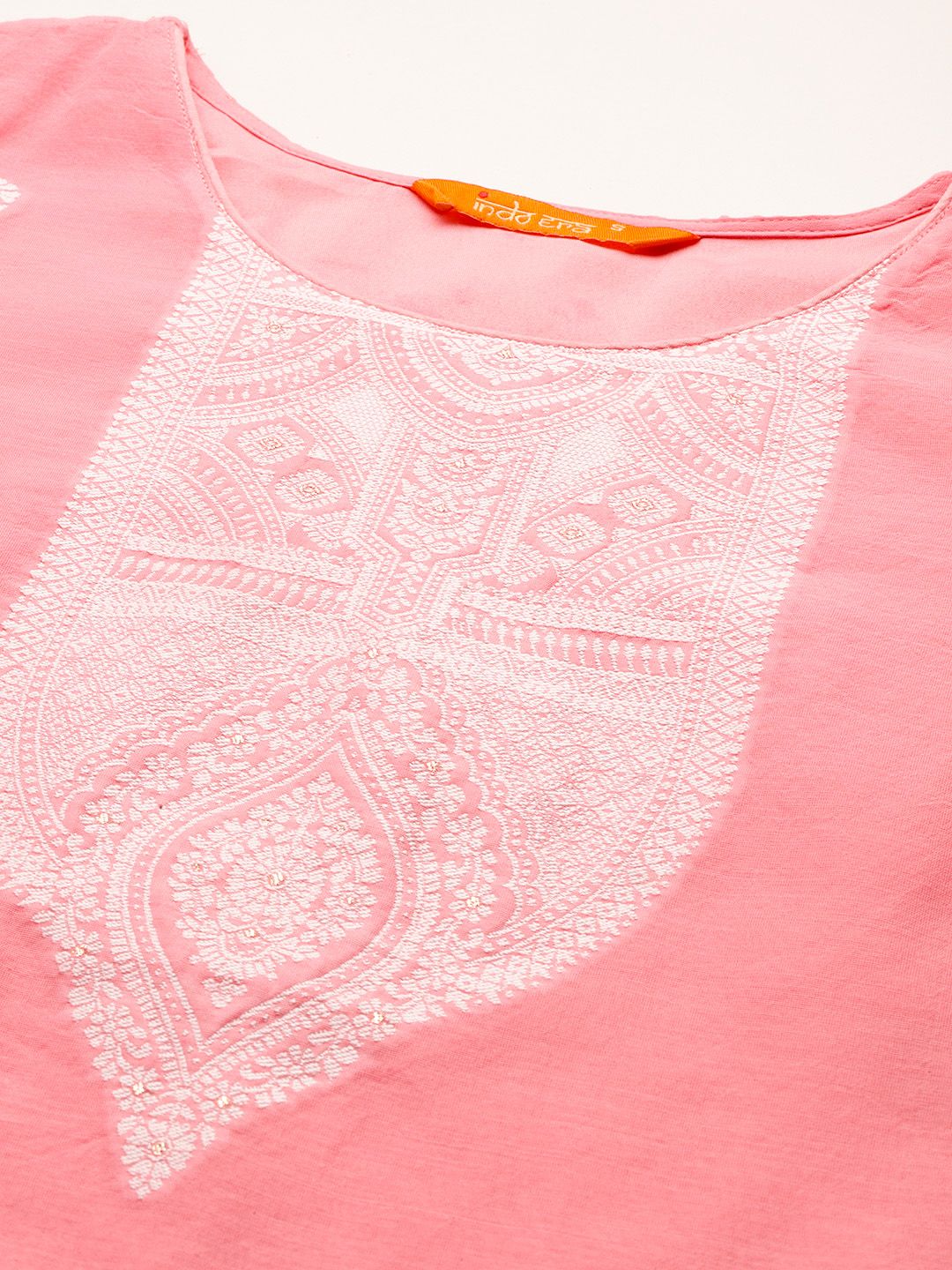 Ethnic Motifs Woven Design Kurta With Trousers & Dupatta