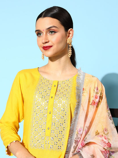 Dhiyona VA Women's Solid Viscose Rayon Hyper Texture Kurta Set