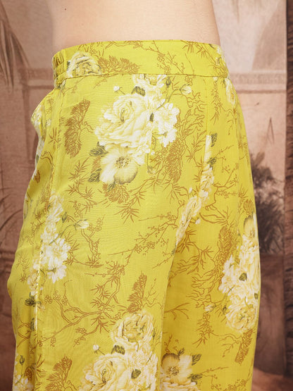 Dhiyona SN Women's Floral Print Thread Work Kurta with Salwar & Dupatta