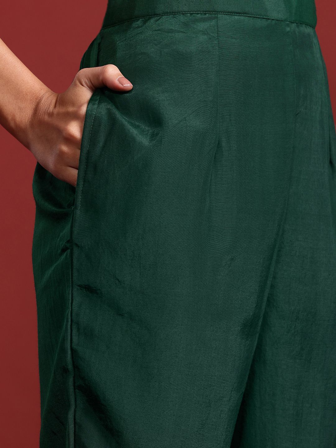 Dhiyona IE Floral Embroidered Sequinned Kurta With Trousers & Dupatta