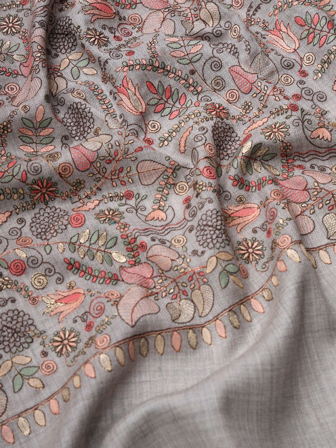 Dhiyona PA Embroidered Pure Wool Shawl