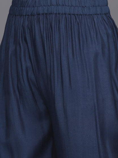 Dhiyona VA Women'sFloral Yoke Design Regular Sequinned Kurta with Trousers & With Dupatta