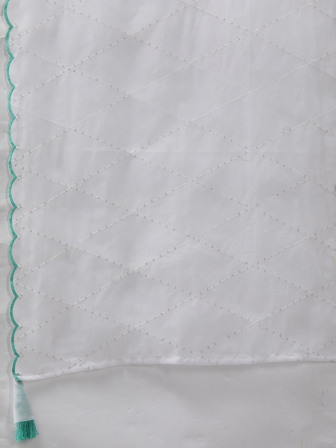 Women Sea Green Embroidered Liva Kurta with Trousers & Dupatta