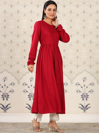 Dhiyona OD  Puff Sleeves A-Line Kurta