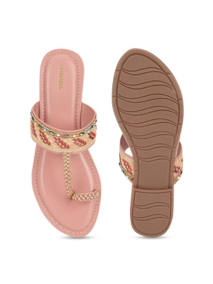 Dhiyona AK Women Embellished Open Toe Flats with Bows