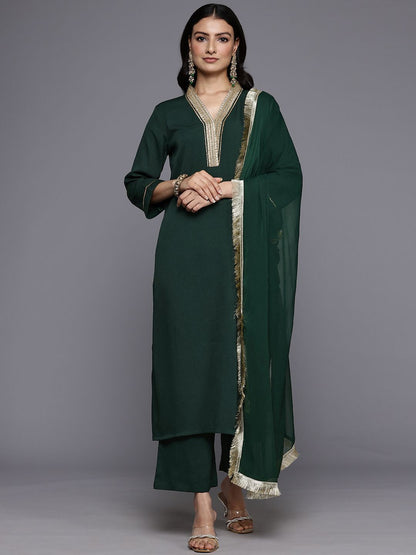 Dhiyona VA Women's Yoke Design Gotta Patti Kurta With Palazzos & Dupatta