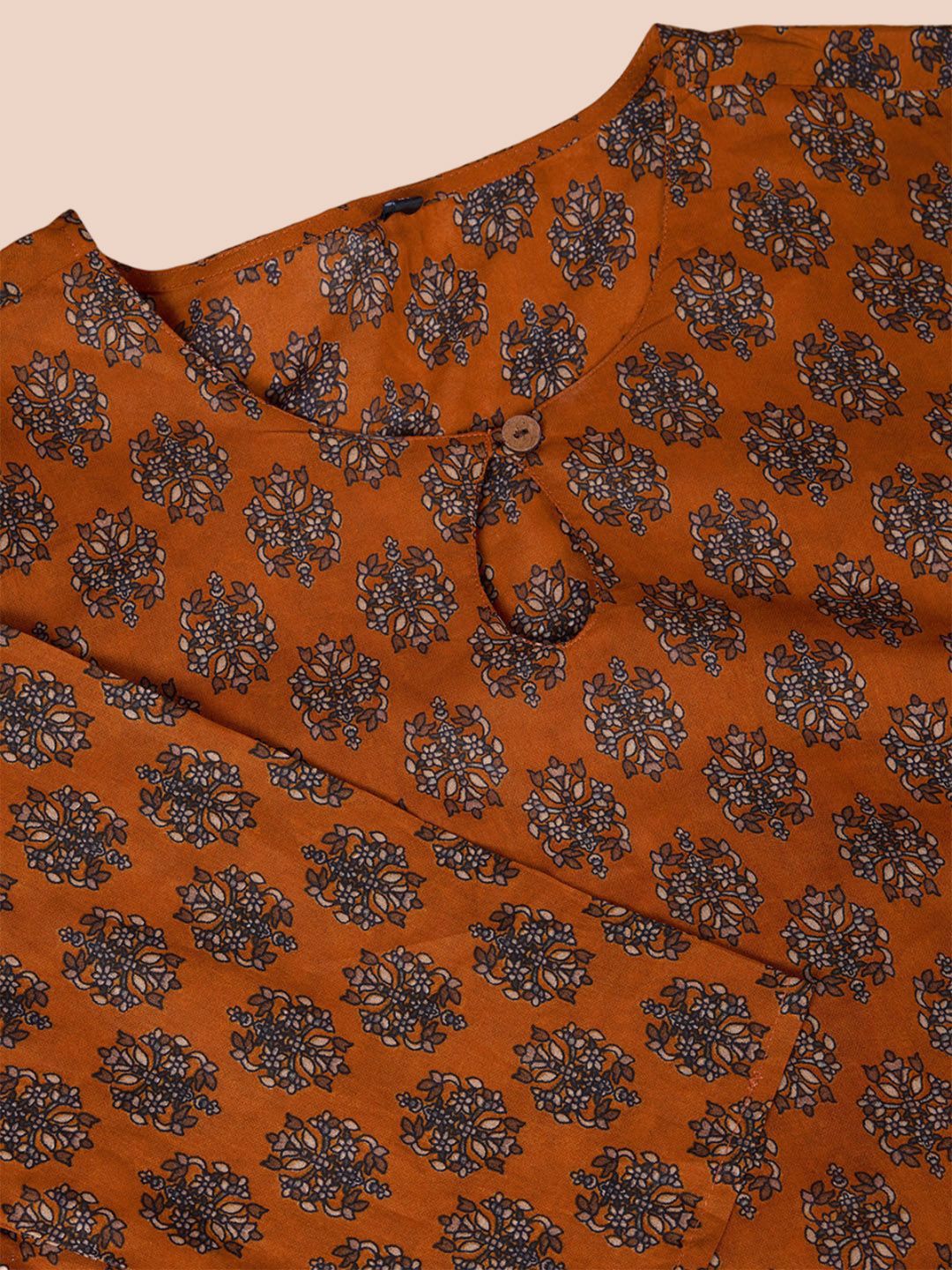 Dhiyona OD  Ethnic Motifs Printed Pure Cotton Kurta with Trousers & Dupatta